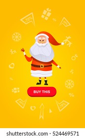 Santa Claus vector illustration. Santa banner.