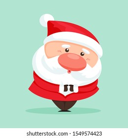 Santa Claus. Vector illustration in cartoon style. Isolated on white background  Vector image for new year's day, christmas, decoration,winter. 