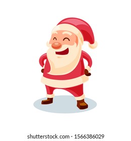 Santa Claus. Vector illustration in cartoon style. Isolated on white background. Vector image for new year's day, christmas, decoration,winter. 