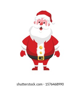 Santa Claus. Vector illustration in cartoon style. Isolated on white background. Vector image for new year's day, christmas, decoration, winter. 