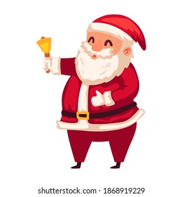 Santa Claus. Vector illustration in cartoon style. Isolated on white background. Vector image for new year's day, christmas, decoration, winter. 