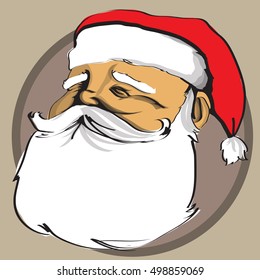 Santa Claus vector illustration , cartoon character 