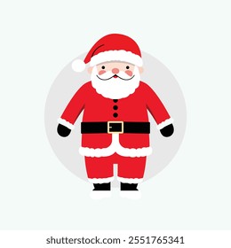 Ilustración vectorial de Papá Noel. Ilustración de personaje de Santa Claus. Vector de Santa Claus. Icono de Santa Claus