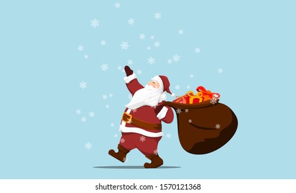 Santa claus vector illustration. christmas greeting cards