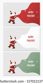 Santa claus vector illustration. christmas greeting cards