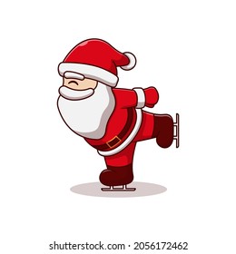 santa claus vector illustration design ice skiing