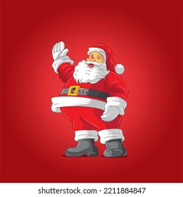 Ilustración del vector de Santa Claus con detalles 