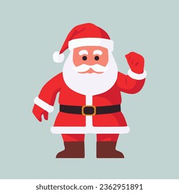 Santa claus vector illustration, flat santa clauss christmas avatar icon vector art isolated