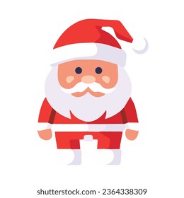 Santa claus vector illustration, flat cute santa clauss christmas avatar icon vector isolated on a white background 