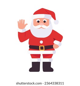 Santa claus vector illustration, flat cute santa clauss christmas avatar icon vector isolated on a white background 