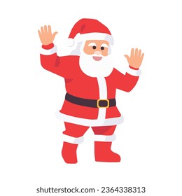 Santa claus vector illustration, flat cute santa clauss christmas avatar icon vector isolated on a white background 