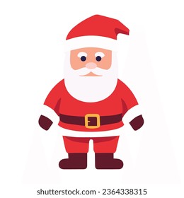 Santa claus vector illustration, flat cute santa clauss christmas avatar icon vector isolated on a white background 