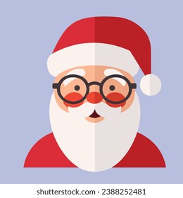 Weihnachtsmann-Vektorgrafik Flache Kunst