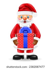 с hristmas santa claus ilustración vectorial aislada en fondo blanco