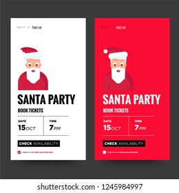 Santa Claus Vector Illustration for Merry Christmas UX and UI For Phone Screen