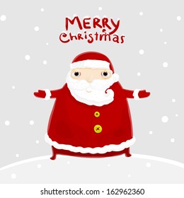 Santa Claus. Vector illustration for retro Christmas cards design.