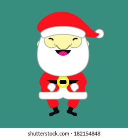 Santa claus. Vector illustration for retro christmas card. 
