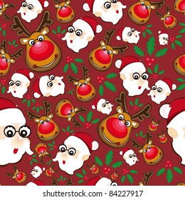 Santa Claus. Vector illustration for retro card