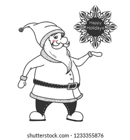 Santa Claus. Vector illustrations in sketch style