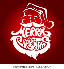 Santa Claus Vector With Merry Christmas Quote