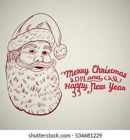 Santa Claus vector. Merry Christmas and Happy New Year