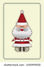 Santa Claus vector on greeting card 