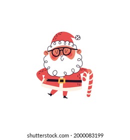 Santa Claus Vector On White Background