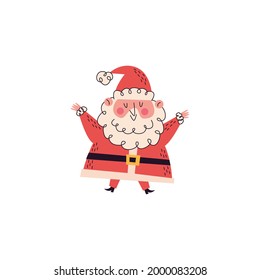 Santa Claus Vector On White Background