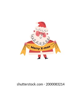 Santa Claus Vector On White Background