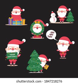 Paquete vector Santa Claus para Navidad