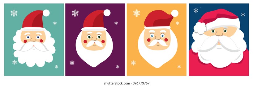 Santa Claus vector set