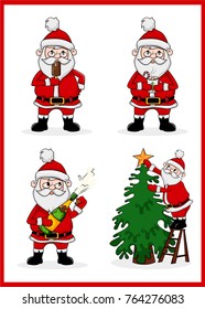 Santa Claus vector set