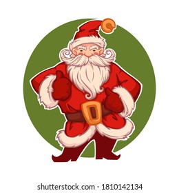 Santa Claus  Vector sIllustration for  your greeting Christmas card.