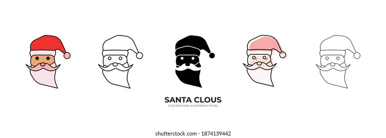Santa claus vector type icon