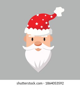 Santa Claus in a very beautiful star patterned hat