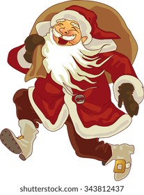 Santa Claus,  vintage isolated cartoon character