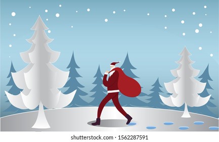 Santa claus Walk Gift Chrismas