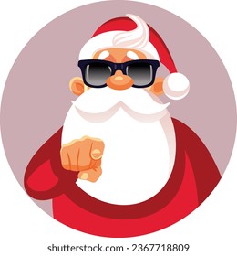 
Santa Claus Wants You for Christmas Poster Design Illustration. Santa recruiting help for holiday charity event 
