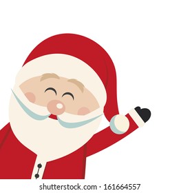 santa claus wave isolated white background