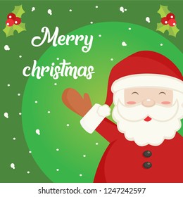santa Claus waved his hand