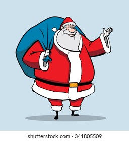 Santa Claus waving 