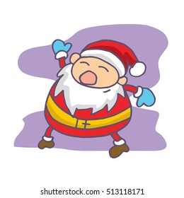 Santa Claus waving cartoon vector