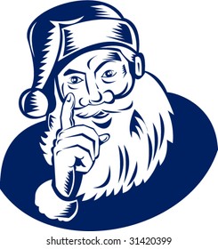 Santa Claus waving a finger at you