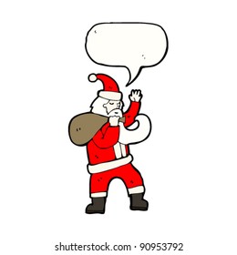 santa claus waving goodbye