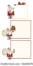 Santa Claus Waving A Greeting.Vector  Collection