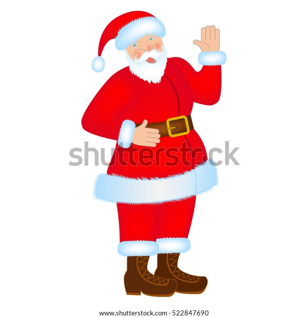 Santa Claus Waving Hand Vector Design Stock Vector Royalty Free