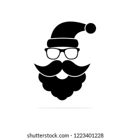 Santa Claus wearing glasses icon. Vector concept illustration for design.
