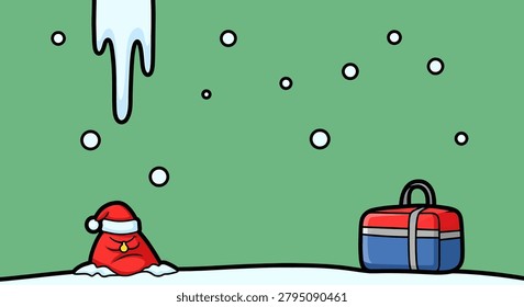 Santa Claus wearing red hat smiling