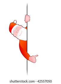 Santa Claus with white space customizable, vector