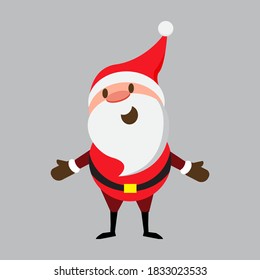 Santa Claus who was playing, wearing red clothes and beard